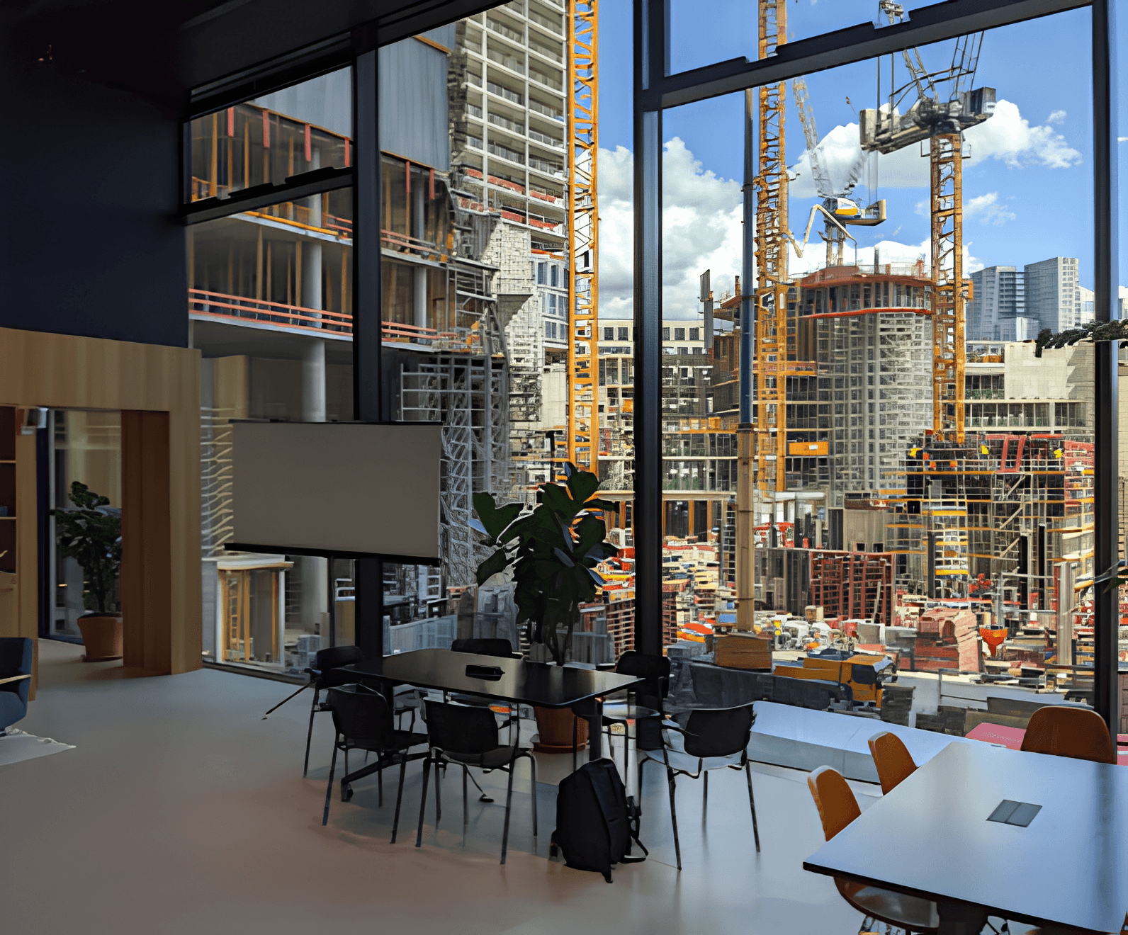 Meetingbereich im Omniturm Frankfurt