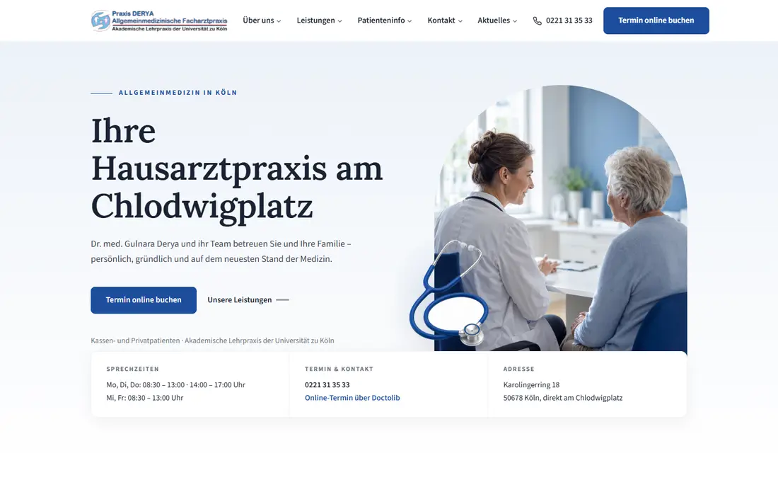 Praxis Dr. Derya — Website von WebArs