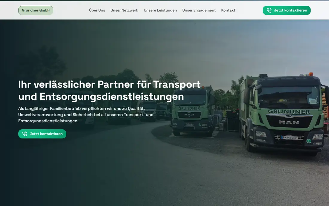 Grundner Transporte — Website von WebArs